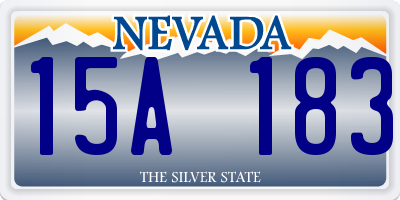 NV license plate 15A183