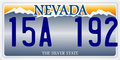 NV license plate 15A192