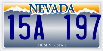 NV license plate 15A197