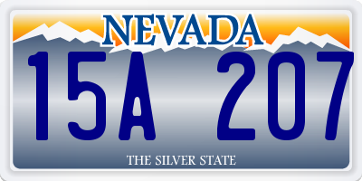 NV license plate 15A207