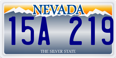 NV license plate 15A219