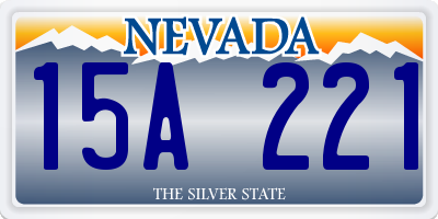 NV license plate 15A221