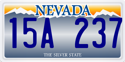 NV license plate 15A237