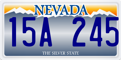 NV license plate 15A245