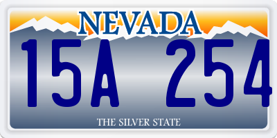 NV license plate 15A254