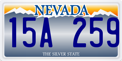 NV license plate 15A259