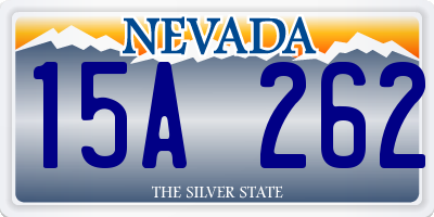 NV license plate 15A262