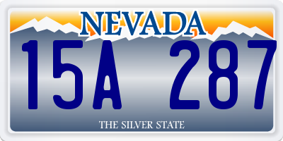 NV license plate 15A287