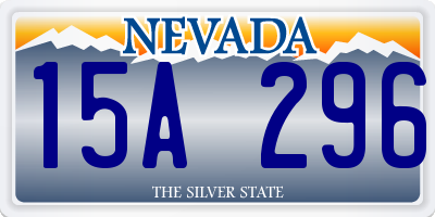 NV license plate 15A296