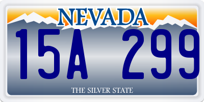 NV license plate 15A299