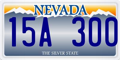 NV license plate 15A300