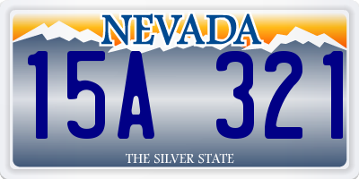 NV license plate 15A321