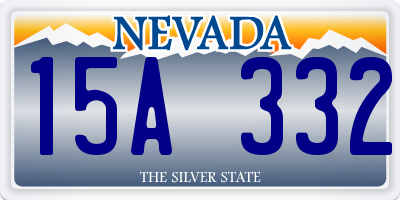 NV license plate 15A332