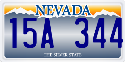 NV license plate 15A344