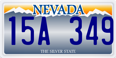 NV license plate 15A349