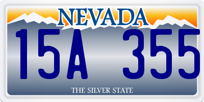 NV license plate 15A355