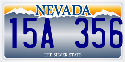 NV license plate 15A356