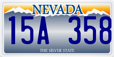 NV license plate 15A358