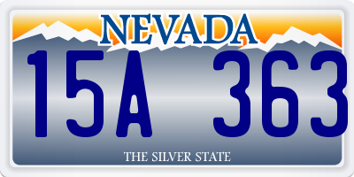 NV license plate 15A363