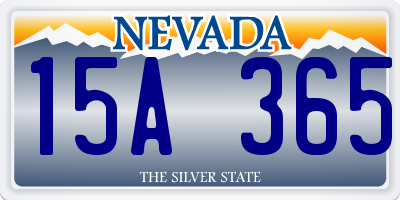 NV license plate 15A365