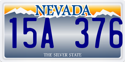 NV license plate 15A376