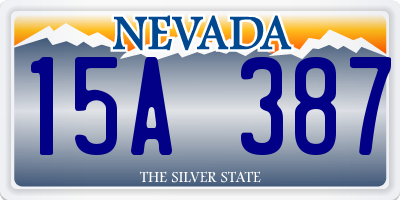 NV license plate 15A387