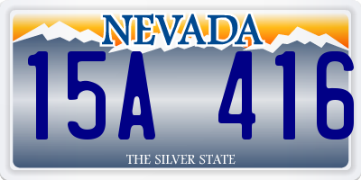 NV license plate 15A416