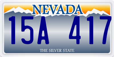 NV license plate 15A417