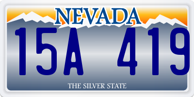 NV license plate 15A419