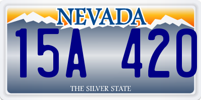 NV license plate 15A420