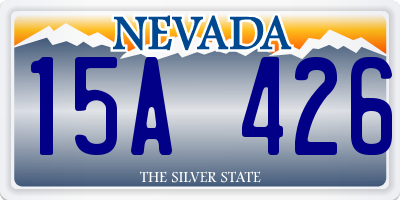 NV license plate 15A426