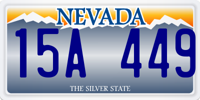 NV license plate 15A449