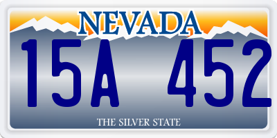 NV license plate 15A452