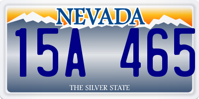 NV license plate 15A465