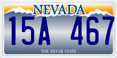 NV license plate 15A467