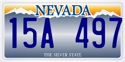 NV license plate 15A497