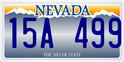 NV license plate 15A499