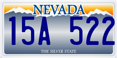 NV license plate 15A522