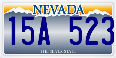 NV license plate 15A523