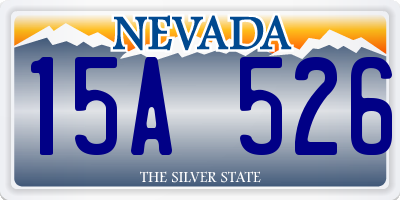 NV license plate 15A526