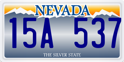 NV license plate 15A537