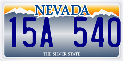 NV license plate 15A540