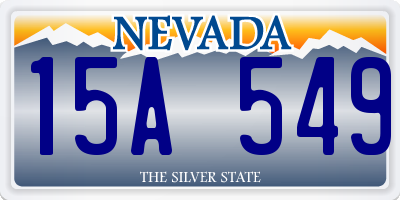 NV license plate 15A549