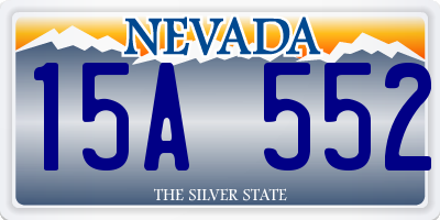 NV license plate 15A552