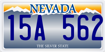 NV license plate 15A562