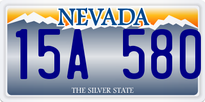 NV license plate 15A580