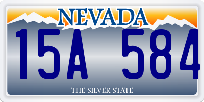 NV license plate 15A584