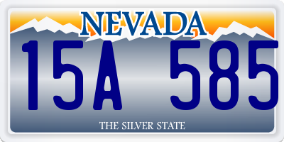 NV license plate 15A585