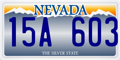 NV license plate 15A603
