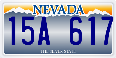NV license plate 15A617
